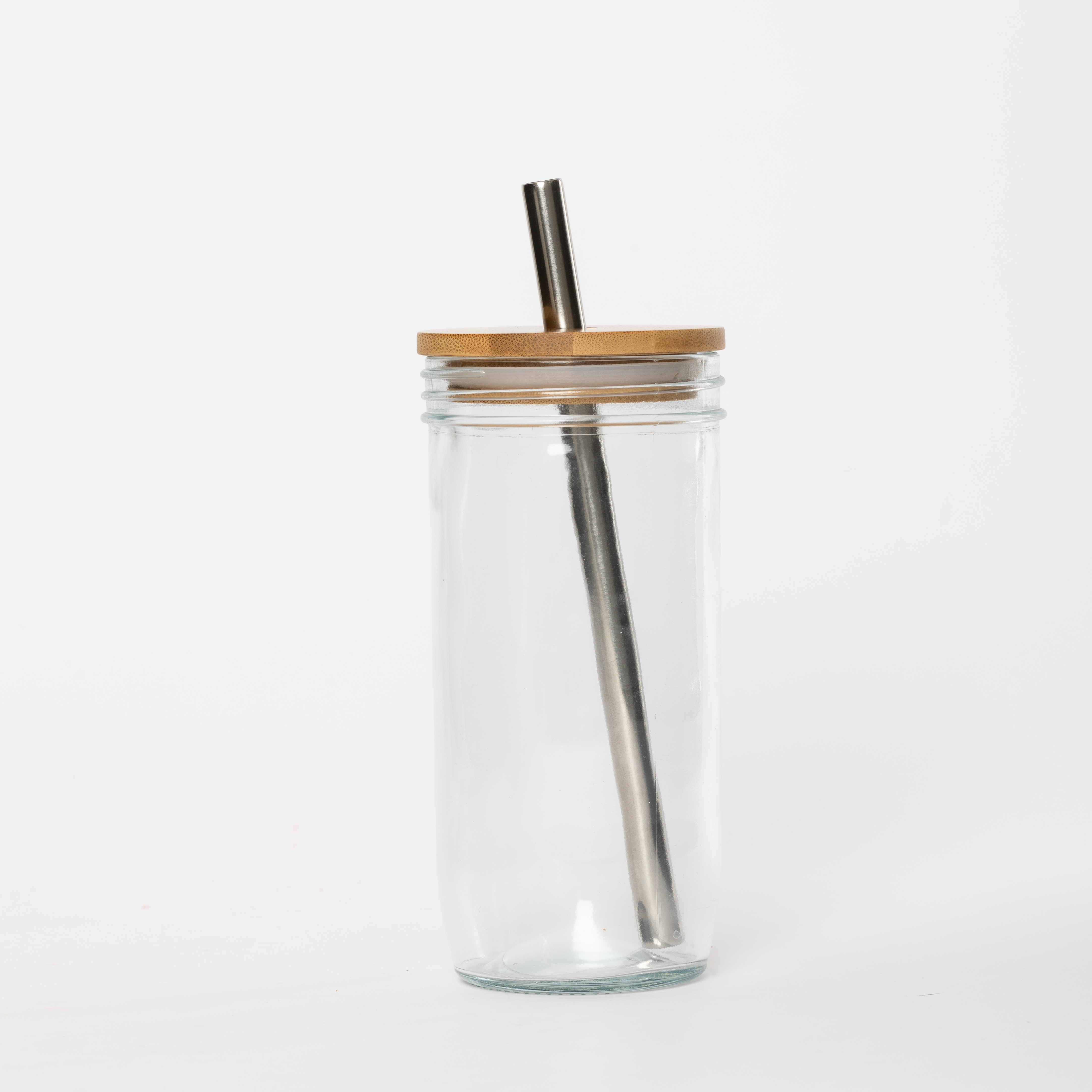 24OZ Glass Mason Jar Tumbler with Bamboo Lid for Drinking Featured Image