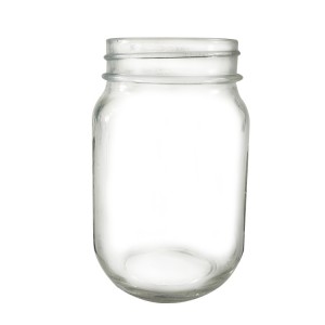 16OZ Glass Mason Jar With Stainless Steel Soap and Lotion Dispenser Pump