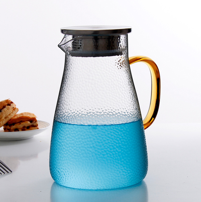 50 Oz Glass Pitcher with Stainless Steel Lid and spout for cold water Featured Image