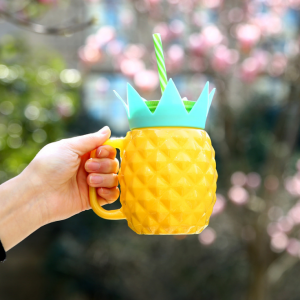 500ml Pineapple Pint Drinking Glass Mason Jar with Handle