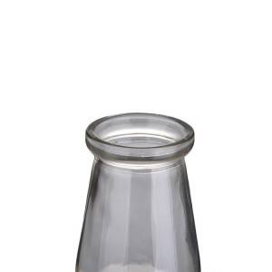 100ml 200ml Fling Glass Yogurt Pudding Bottle with Plastic Lid