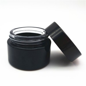 MBK 30ml 1OZ Black Glass Jar with Lid