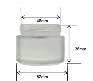 MBK Packaging 30ml Frost Face Cream Glass Jar with Metal Lid