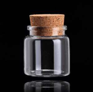 Borosilicate Small Glass Bottle with Cork Stopper for Wedding Favor