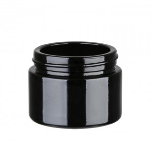 30G Black Glass Cosmetic Jar
