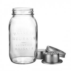 24OZ Glass Mason Jar with Cocktail Shaker Lid