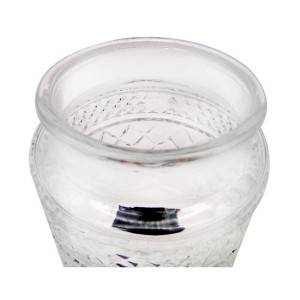 Vintage Embossed Crystal Dessert Jar Round