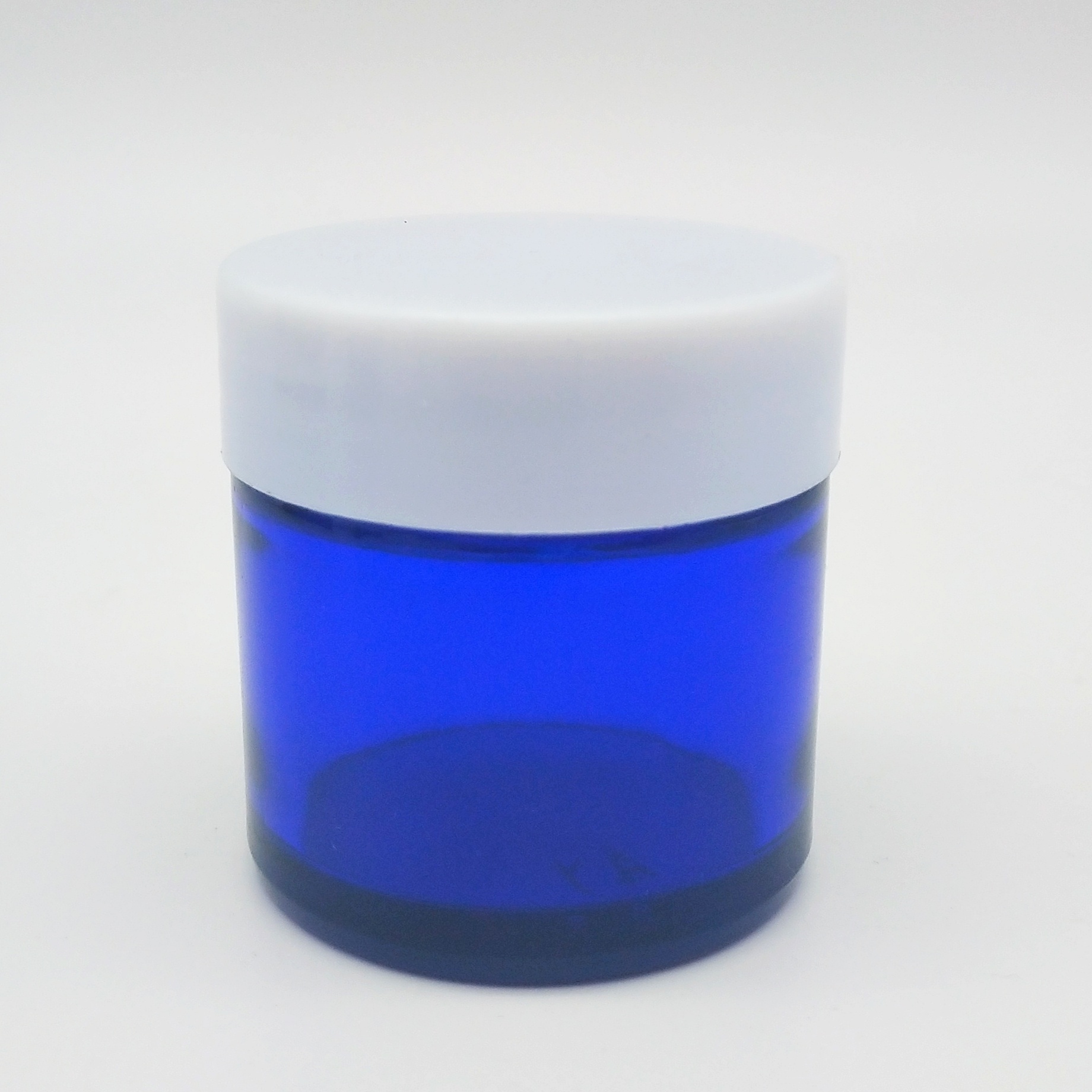 Wholesale Dealers of Mason Jar Tumbler - MBK Packaging 30ml Round Blue Glass Lotion Cream Jar With Screw Top Lid – Menbank