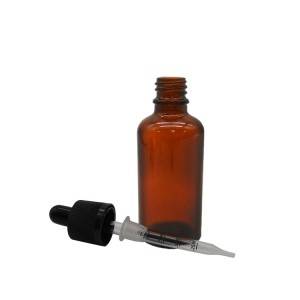 MBK 50ML Brown Euro Glass Essential Oil Bottle with Metal Screw lid