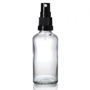 MBK 50ml Clear Glass Dropper Sample Bottle with Tamper Proof Lid