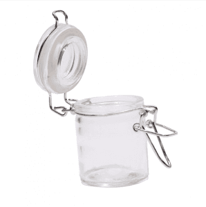 Menbank Airtight 50ml Small Glass Jar Clip Lid for Spice