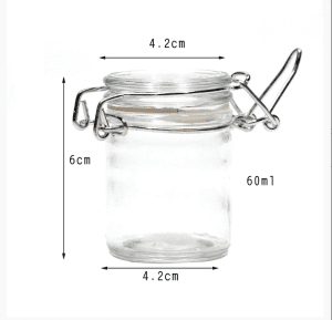 Menbank Airtight 50ml Small Glass Jar Clip Lid for Spice