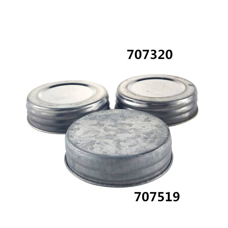 Factory wholesale Stainless Steel Mason Lid - Galvanized Vintage 70mm airtight Mason Jar Lid set for Candle – Menbank