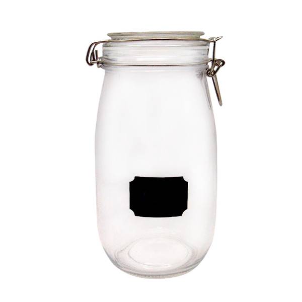 Online Exporter Glass Jars With Wood Lid - MBK Round Hook Lid Storage Glass Canning Jar with Clamp Lid – Menbank