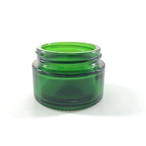 MBK Packaging 30ML Custom Cream Storage Green Glass Jar With Screw Top Lid