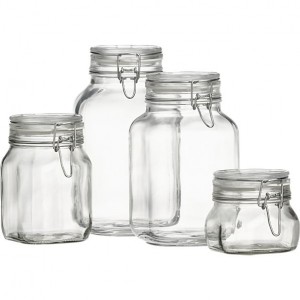 MBK Packaging 750ml Clear Glass Storage Food Mason Jar