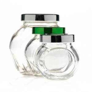 45ml 180ml Glass Penny Candy Seeds jar sets with Silver Lid