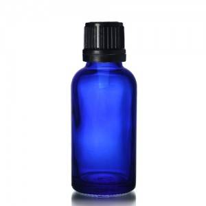 MBK 30ml Cobalt Blue Glass Essential Oil Bottle with Tamper Evident Lid
