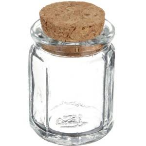 High definition Seed Jar - Vintage mini 1.2oz octagonal glass jar  – Menbank