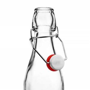250ml 500ml Glass Swing Top Water Bottle with Stopper