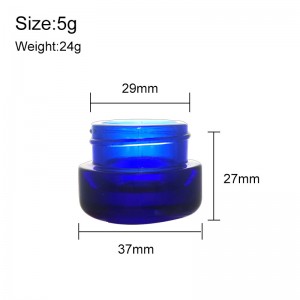 5ml Round Bottom Cobalt Blue Glass Concentrate Jar for Dab Wax