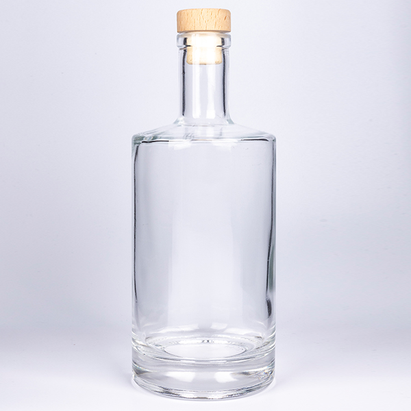 Best quality Cracked Glass Shade - Thickbottom 750ml Glass Gin Bottle with T-cork – Menbank