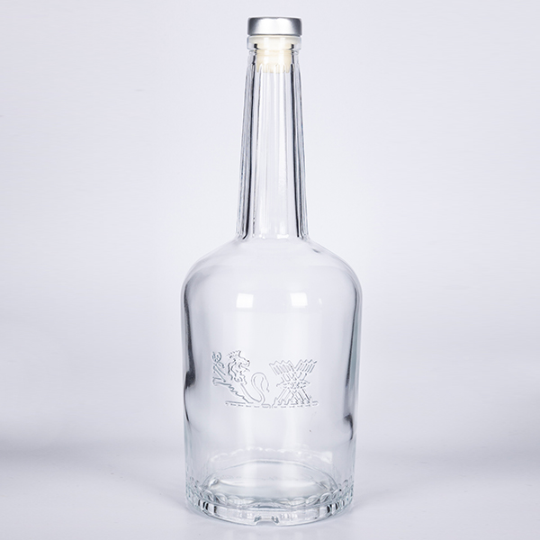 Factory Free sample Glass Milk Cup - 750ml Long Neck Embossed Glass Vodka Bottle – Menbank