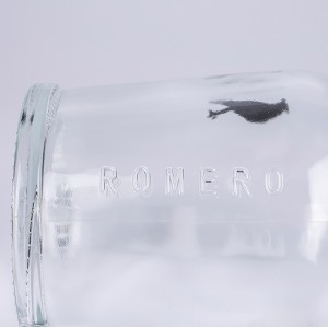 750ml Glass Rum Bottle with Wooden- Cork