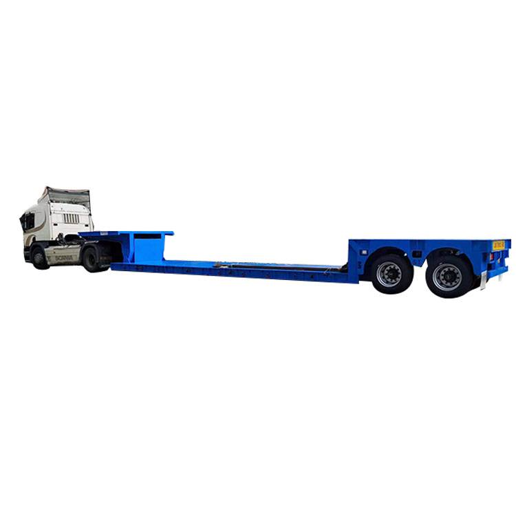 Cheapest Price Semi Trailer Turntable - Crawler crane transport front loading 60 tons gooseneck detachable low bed semi trailer – MBP