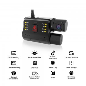1080P 4G Lte Wifi Gps Car Dvr Camera Dashcam Dual Camera 2 Channel Truck Dash Cam