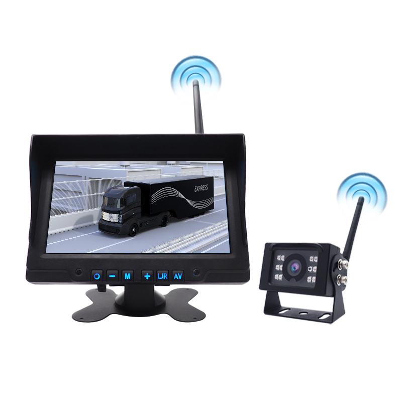 1 CH 7” LCD Monitor FHD 1080P 2.4G Wireless Rearview Security Camera Bus Truck Camera System Wireless