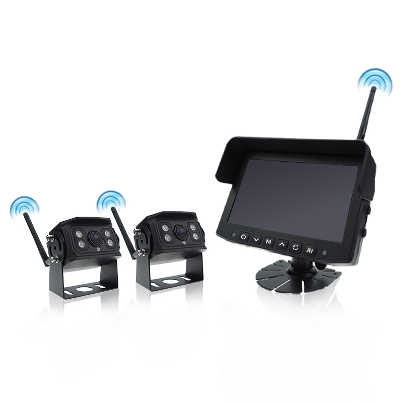 2 Channel 7inch Wireless Monitor Back Up Rear View Reverse ( (4)