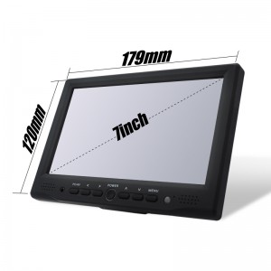 7inch Full Colour Wide Screen 16:9 Display Rearview Car LCD Bus Monitor