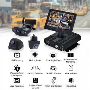 Night vision in taxi cctv camera security gps mobile dvr monitor taxi camera system