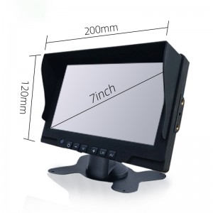 7 inch 1080P 2ch AHD Camera Video Input Digital TFT LCD Rear View Parking Backup Bus Truck Car Monitor