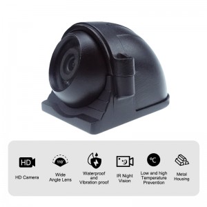 Supper Wide Angle AHD 720P 1080P IP69K Bus Car CCTV Sides Camera for Semi Truck