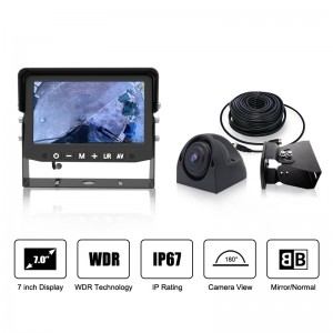 7inch LCD Monitor Display Class V Class VI Bus Front Side View Digital Car Camera