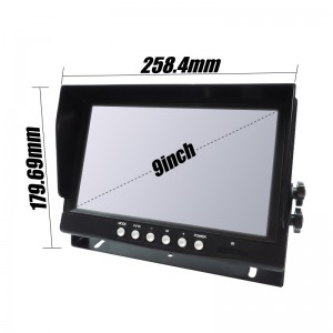 9 inch TFT LCD Car Bus Truck Monitor, Sun Shade Car Monitor, HD Car Rearview Monitor