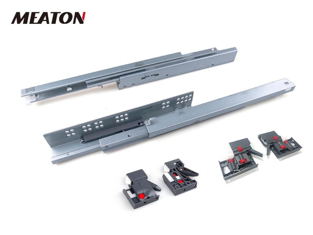 Wholesale China Automatic Drawer Slides Factories Exporter –  Drawer Slide Push To Open Soft Close 19mm Board   – Meaton