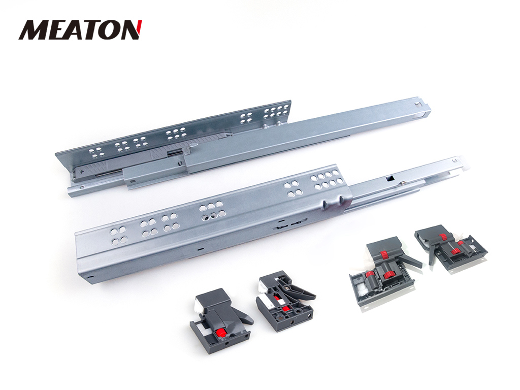 Cheap Discount Super Slim Drawer Slides Manufacturers Suppliers –  Synchronized Undermount Rails for 19MM Board with Handle  – Meaton