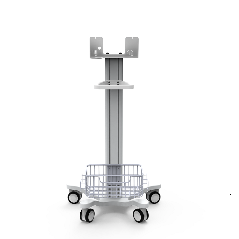 OEM manufacturer Dual Monitor Mobile Computer Cart - Metal rolling stand equipped with medical ventilators   – MediFocus