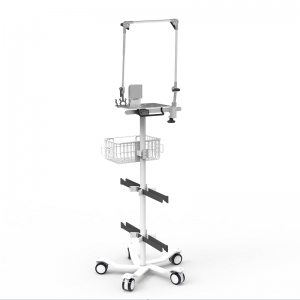 Ventilator trolley supports two oxygen cylinders