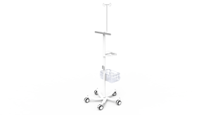 Medical use low center of gravity Height adjustable ventilator trolley with basket A03