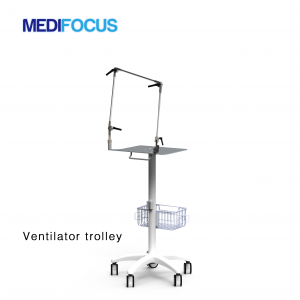 Ventilator trolley with support arm D04 new design medical cart OEM acceptable