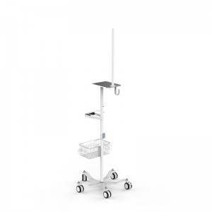 OEM manufacturer Dual Monitor Mobile Computer Cart - IV drip stand five-mute wheels moving medical trolley   – MediFocus