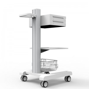 China Gold Supplier for Hospital Instrument Trolley - medical metal ward-round trolley nursing workstation  – MediFocus