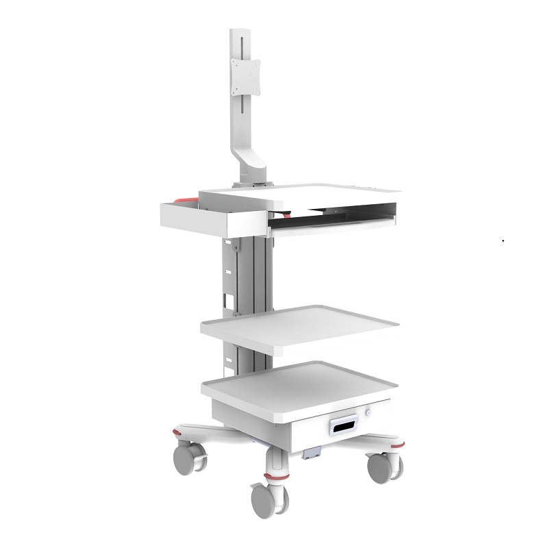 All in one mobile workstation height adjustable trolley Featured Image