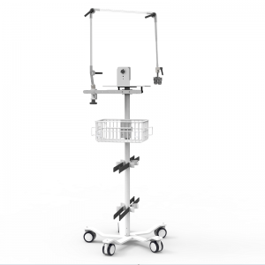 Ventilator trolley supports two oxygen cylinders