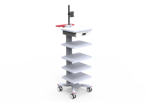 Multi-layer medical trolley K06 ventilator cart new design OEM acceptable