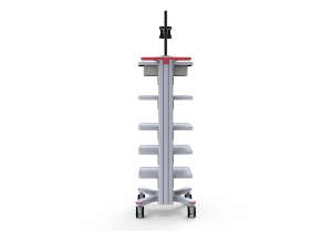 Multi-layer medical trolley K06 ventilator cart new design OEM acceptable
